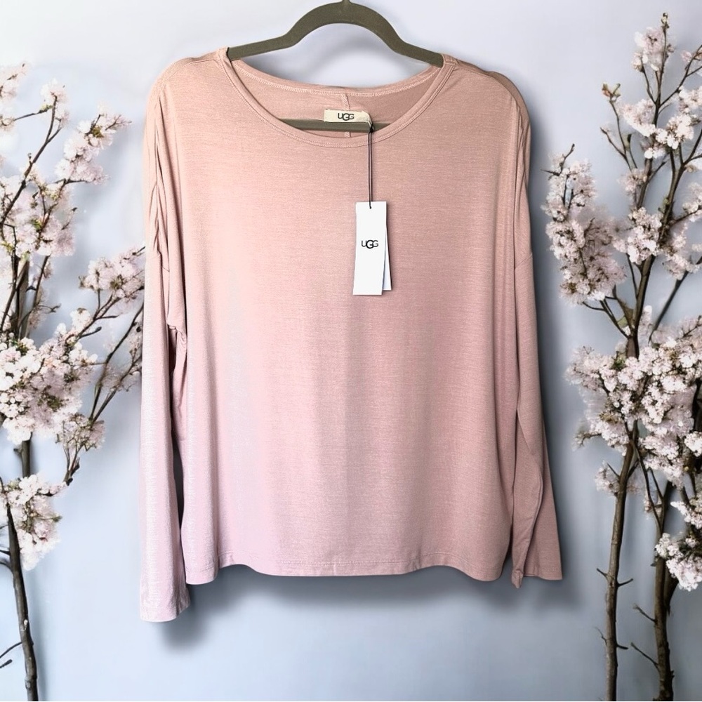 New UGG Pink Tee - Long Sleeve - Silky Ugg T-Shirt Top - Size Small - Color PCNY - Picture 14 of 15